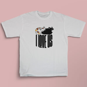 I Love Us Oversize Baskılı Tişört – %100 Pamuk | Otuzderece